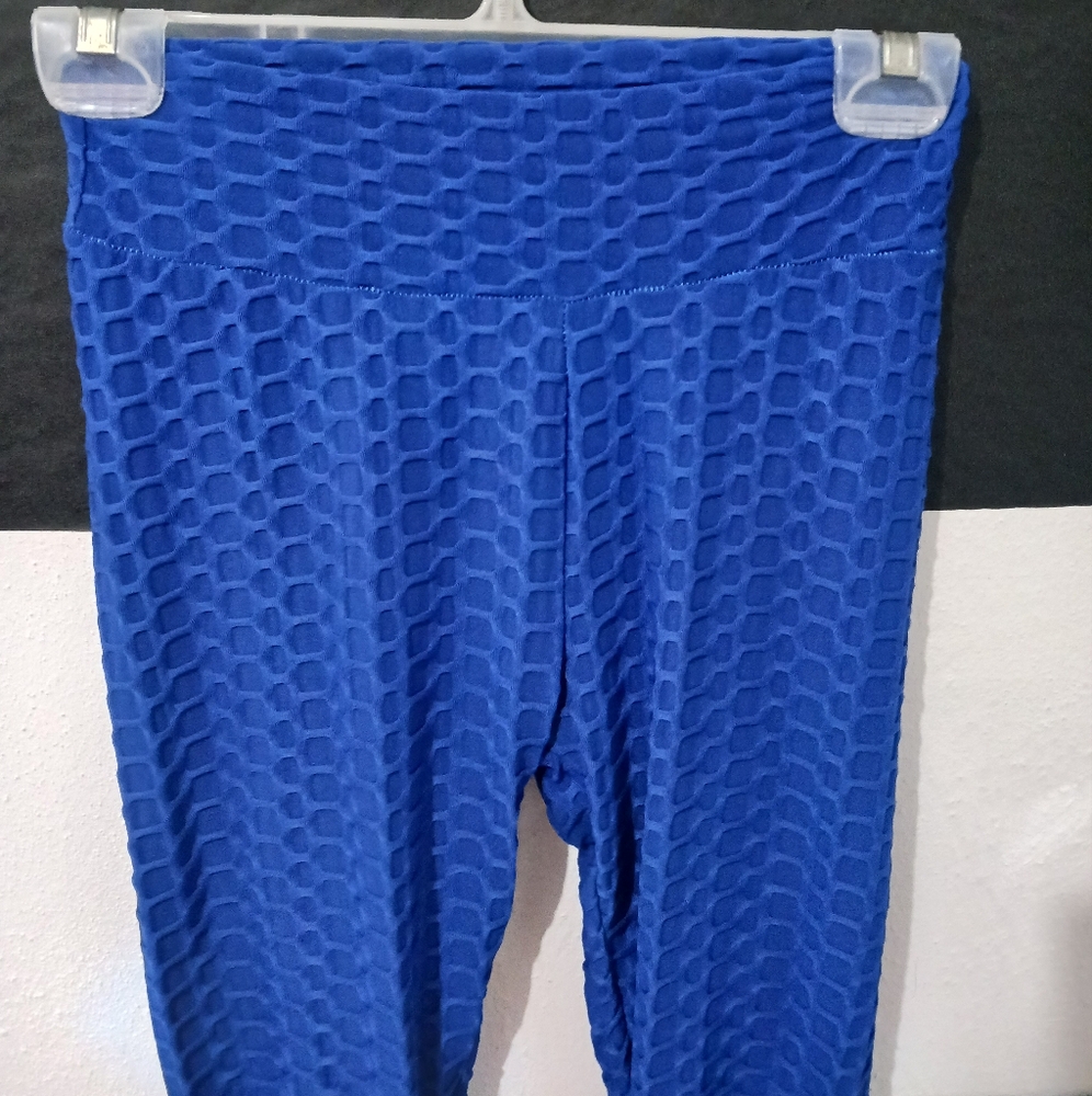 Emme Jordan Women butt lift fitness blue leggings - Picture 2 of 10